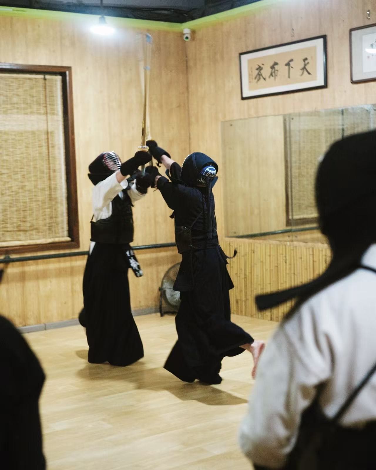 Training photograph from the dojo years